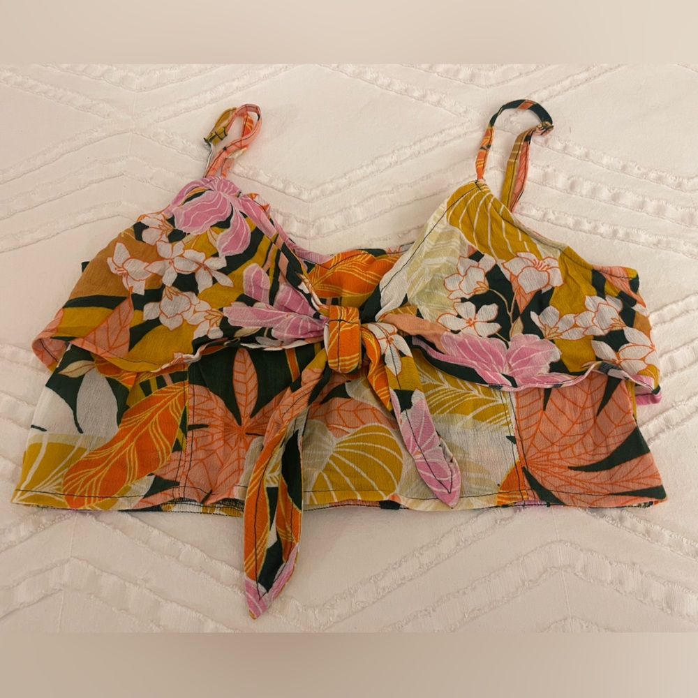 NWT Aerie flower print crop top